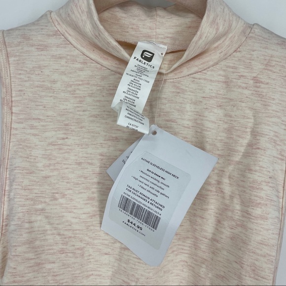 Fabletics Light Pink Mock Neck Ruched Dress - Picture 3 of 4